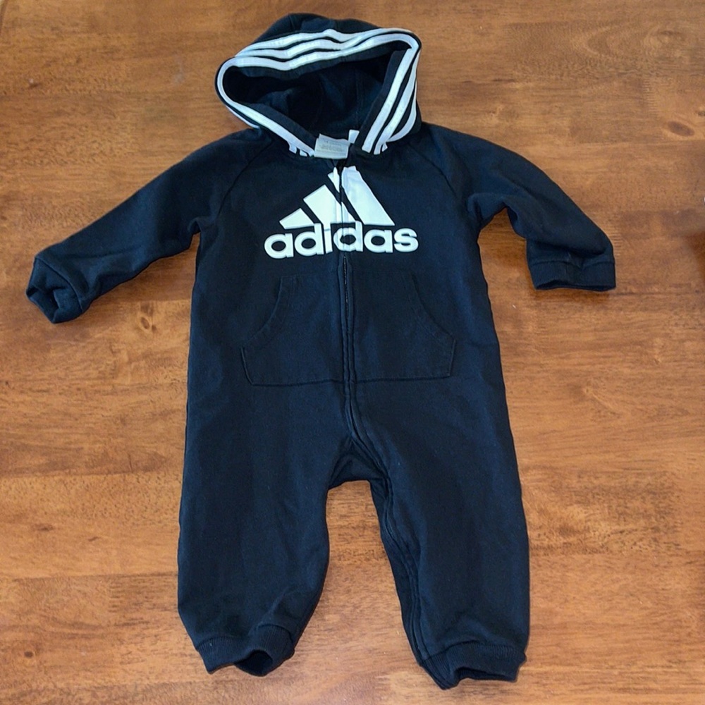 Adidas black and white romper